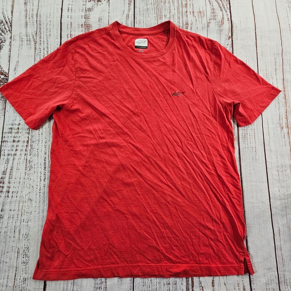 Greg‎ Norman Golf Shark Red Short Sleeve Cotton T-Shirt Men's M